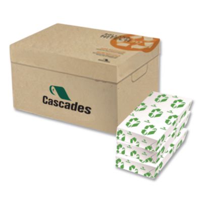 Cascades Enviro100 Copy Paper, 92 Bright, 20 lb Bond Weight, 8.5 x 14, White, 500 Sheets/Ream, 10 Reams/Carton (CSD5103C) CSD5103C