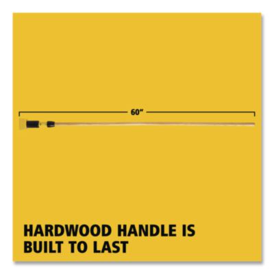 Rubbermaid Commercial Gripper Hardwood Mop Handle, 1.13" dia x 60", Natural/Yellow (RCPH216) RCPH216