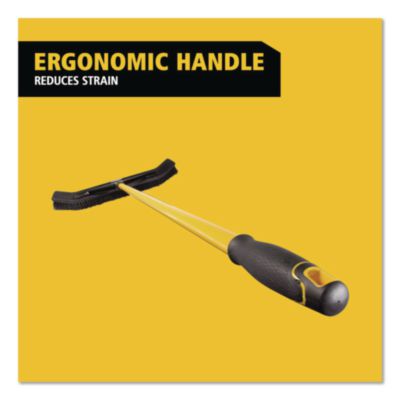 Rubbermaid Commercial Maximizer Push-To-Center Broom, Poly Bristles, 36 X 58.13, Steel Handle, Yellow/black (RCP2018728) RCP2018728