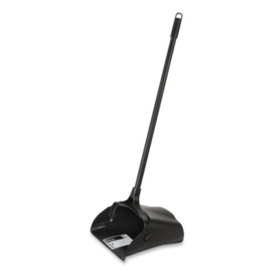 Rubbermaid Commercial Lobby Pro Upright Dustpan With Wheels, 12.5w X 37h, Polypropylene With Vinyl Coat, Black (RCP253100BK) RCP253100BK