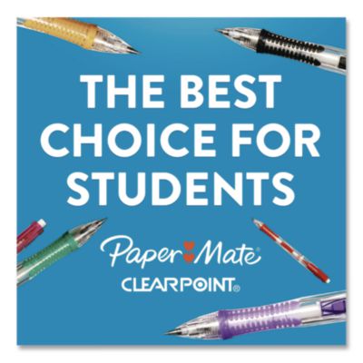 Paper Mate Clear Point Mechanical Pencil, 0.7 mm, HB (#2), Black Lead, Assorted Barrel Colors, 4/Pack (2087147) PAP2087147