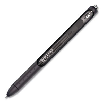 Paper Mate InkJoy Gel Pen, Retractable, Fine 0.5 mm, Black Ink, Black/Smoke Barrel, 8/Pack (1968613) PAP1968613