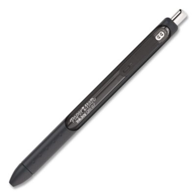 Paper Mate InkJoy Gel Pen, Retractable, Medium 0.7 mm, Black Ink, Black/Smoke Barrel, 8/Pack (1958856) PAP1958856
