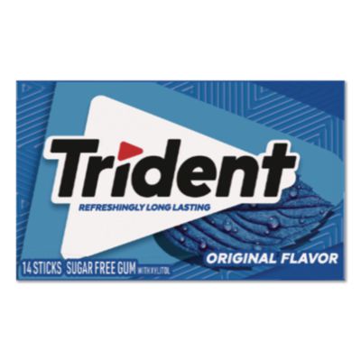 Trident Sugar-Free Gum, Original Mint, 14 Sticks/pack, 12 Pack/box (CDB12546) CDB12546