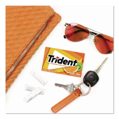 Trident Sugar-Free Gum, Tropical Twist, 14 Sticks/pack, 12 Packs/box (CDBMOZ01110) CDBMOZ01110