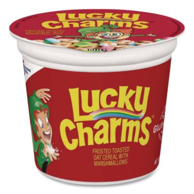 General Mills Lucky Charms Cereal, Single-Serve 1.73 oz Cup, 6/Box (AVTSN13899) AVTSN13899