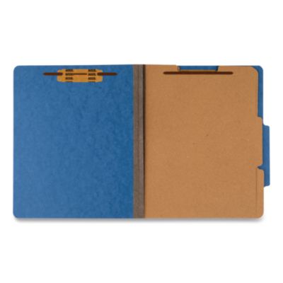 ACCO Pressboard Classification Folders, 3" Expansion, 2 Dividers, 6 Fasteners, Letter Size, Sky Blue Exterior, 10/Box (ACC15026) ACC15026