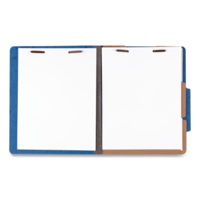 ACCO Pressboard Classification Folders, 3" Expansion, 2 Dividers, 6 Fasteners, Letter Size, Sky Blue Exterior, 10/Box (ACC15026) ACC15026