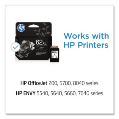 HP 62XL, (C2P05AN) High-Yield Black Original Ink Cartridge HEWC2P05AN
