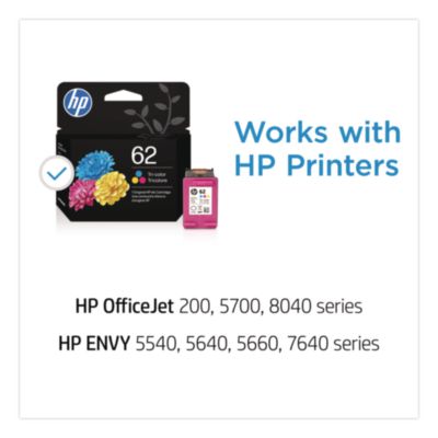 HP 62, (C2P06AN) Tri-Color Original Ink Cartridge HEWC2P06AN
