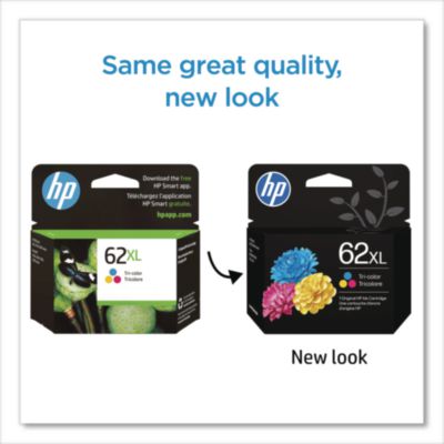 HP 62XL, (C2P07AN) High-Yield Tri-Color Original Ink Cartridge HEWC2P07AN