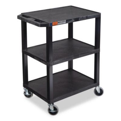 Luxor TUFFY™ Three-Shelf Multipurpose Utility Cart
