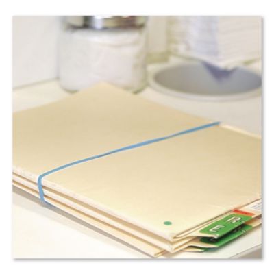 Alliance Antimicrobial Non-Latex Rubber Bands, Size 33, 0.04" Gauge, Cyan Blue, 4 Oz Box, 180/box (ALL42339) ALL42339