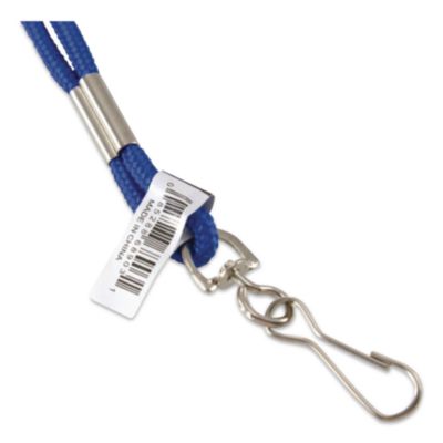 SICURIX Rope Lanyard, Metal Hook Fastener, 36" Long, Nylon, Blue (BAU68903) BAU68903