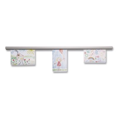 Advantus Grip-A-Strip Display Rails, 1.5" x 24", Satin Aluminum (AVT2000) AVT2000