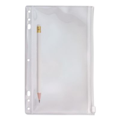 Angler%27s Zip-All Ring Binder Pocket, 2- to 7-Hole Punched, 6" x 9.5", Clear (AVTANG51) AVTANG51