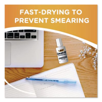 BIC Cover-It Correction Fluid, 20 Ml Bottle, White (BICWOC12WE) BICWOC12WE