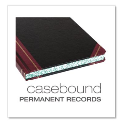 Boorum & Pease Account Record Book, Record-Style Rule, Black/red/gold Cover, 9.25 X 7.31 Sheets, 300 Sheets/book (BOR38300R) BOR38300R