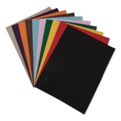 Creativity Street Felt Sheet Pack, Rectangular, 9 X 12, Assorted Colors, 12/pack (CKC390701) CKC390701