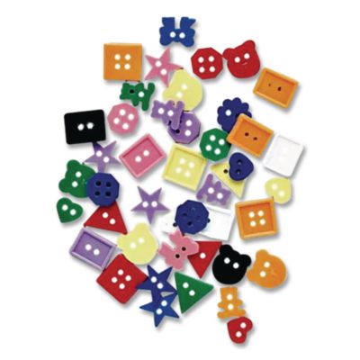 Creativity Street Plastic Button Assortment, 1 Lb, Assorted Colors/shapes/sizes (CKC6120) CKC6120