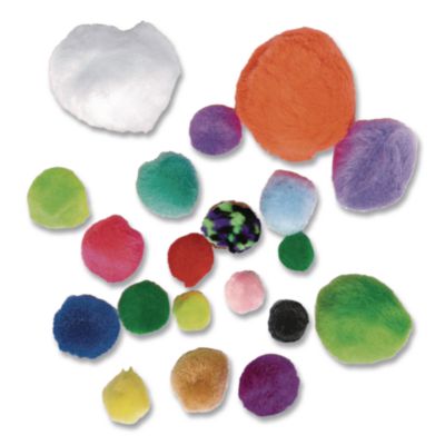 Creativity Street Pound Of Poms Giant Bonus Pack, Assorted Colors, 1,000/pack (CKC818001) CKC818001