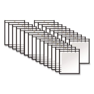 C-Line Shop Ticket Holders, Stitched, Both Sides Clear, 75", 12 X 15, 25/bx (CLI46125) CLI46125