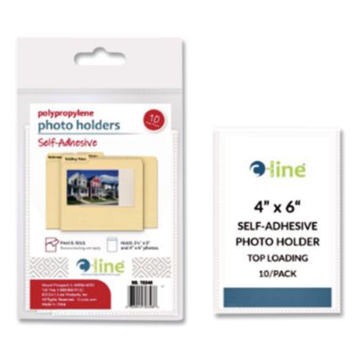 C-Line Peel and Stick Photo Holders, 4.38 x 6.5, Clear, 10/Pack (CLI70346) CLI70346