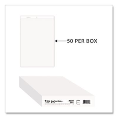 C-Line Clear Vinyl Shop Ticket Holders, Both Sides Clear, 25 Sheets, 5 X 8, 50/box (CLI80058) CLI80058