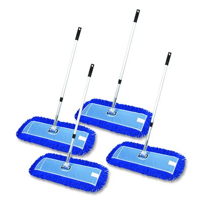 Gritt Commercial All-In-One 24" Microfiber Dust Mop Set With 72" Telescopic Handle
