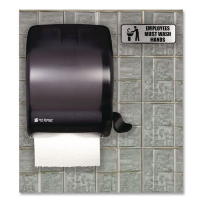 COSCO Brushed Metal Office Sign, Employees Must Wash Hands, 9 X 3, Silver (COS098205) COS098205