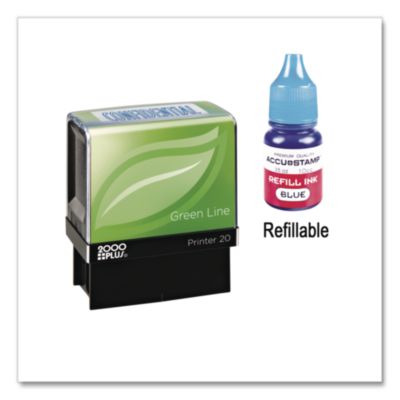 COSCO 2000PLUS Green Line Message Stamp, Confidential, 1.5 x 0.56, Blue (COS098374) COS098374