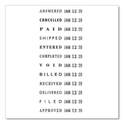 COSCO 2000PLUS Dial-N-Stamp, 12 Phrases, Five Years, 1.5 X 0.13 (COS010180) COS010180