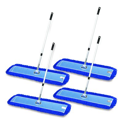 Gritt Commercial All-In-One Microfiber Dust Mop Set with Telescopic Handle