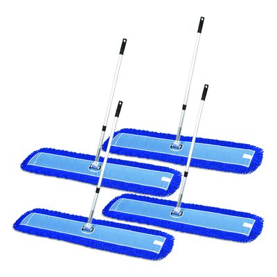 Gritt Commercial All-In-One Microfiber Dust Mop Set with Telescopic Handle