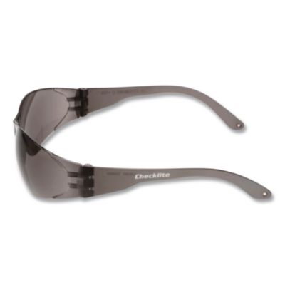 MCR Safety Checklite Scratch-Resistant Safety Glasses, Gray Lens (CRWCL112) CRWCL112