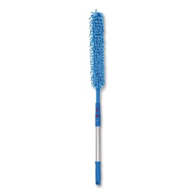 Gritt Commercial Flexible Wand Duster with Microfiber and Chenille Sleeve and 20" Pole