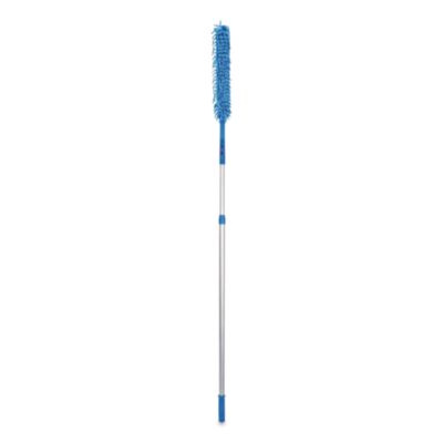 Gritt Commercial Flexible Wand Duster with Microfiber and Chenille Sleeve and 6 ft Telescopic Pole