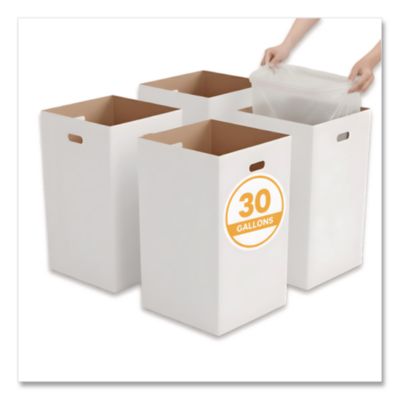 Gritt Commercial 30 Gallon Corrugated Cardboard Trash Can and Recycling Container