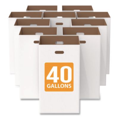 Gritt Commercial 40 Gallon Corrugated Cardboard Trash Can and Recycling Container