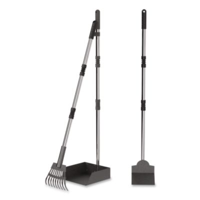 Furloo Dog Pooper Scooper Set with Heavy-Duty Metal Tray, Rake and Spade