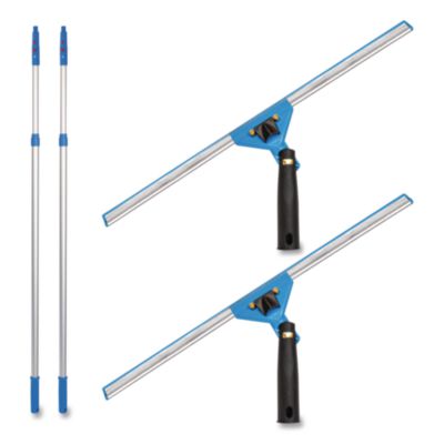 Gritt Commercial Pro Window Washing Kit with Swivel Squeegee and 6 ft Telescopic Pole