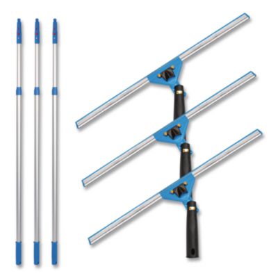 Gritt Commercial Pro Window Washing Kit with Swivel Squeegee and 6 ft Telescopic Pole