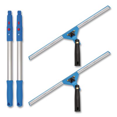 Gritt Commercial Pro Window Washing Kit with Swivel Window Squeegee and 20" Pole