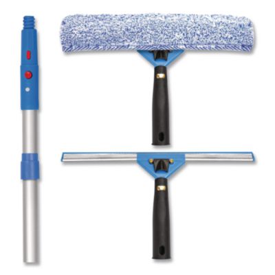 Gritt Commercial Pro Window Washing Kit with Squeegee, Washer and 6 ft Telescopic Pole