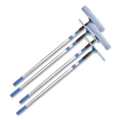 Gritt Commercial Pro Window Washing Kit with Squeegee, Washer and 6 ft Telescopic Pole
