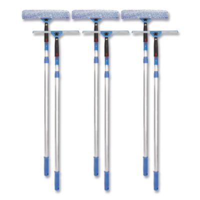Gritt Commercial Pro Window Washing Kit with Squeegee, Washer and 6 ft Telescopic Pole