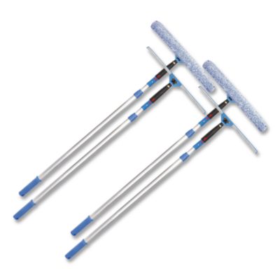 Gritt Commercial Pro Window Washing Kit with Squeegee, Washer and 6 ft Telescopic Pole