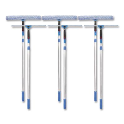 Gritt Commercial Pro Window Washing Kit with Squeegee, Washer and 6 ft Telescopic Pole