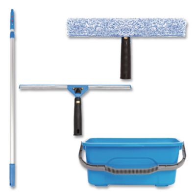 Gritt Commercial Pro Window Washing Kit with Squeegee, Washer, Telescopic Pole and Heavy-Duty Bucket