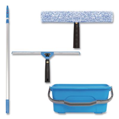 Gritt Commercial Pro Window Washing Kit with Squeegee, Washer, Telescopic Pole and Heavy-Duty Bucket